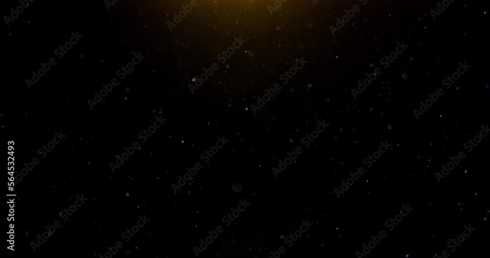 Canvas Prints slow motion real dust particles floating in air over black background with sunset light. red camera 