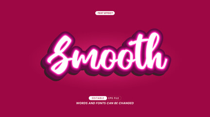 Editable Text Effect Smooth Slogan with Background