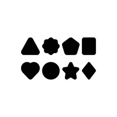Black solid icon for shapes
