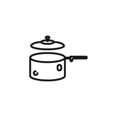 Pot outline icons. Vector illustration. Isolated icon suitable for web, infographics, interface and apps.