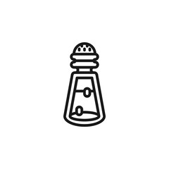 Salt shaker outline icons. Vector illustration. Isolated icon suitable for web, infographics, interface and apps.