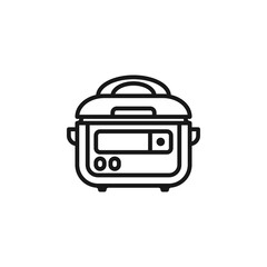 Rice cooker outline icons. Vector illustration. Isolated icon suitable for web, infographics, interface and apps.