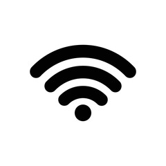 Black solid icon for wifi