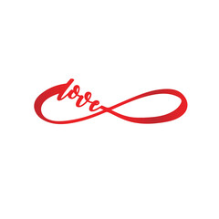 Valentines Day Logo Design, Love Infinity Logo
