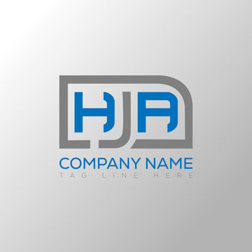 HJA letter logo creative design. HJA unique design.
