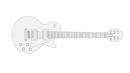 white  guitar vector png 