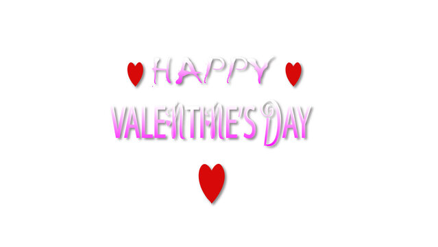 valentines day text png image with red heart