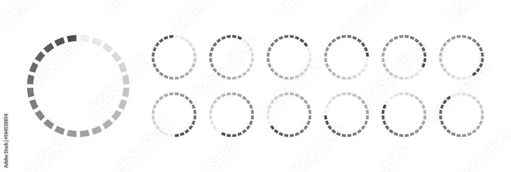 Fototapete circular loading buffering icons vector video ready for animation gif all keyframes frames bufring c