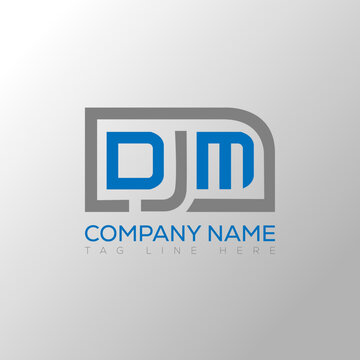 OJM Logo letter monogram with diamond shape design template.
