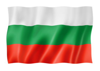 Bulgarian flag isolated on white