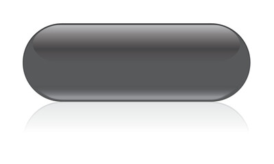 Grey glass button isolated on a white background