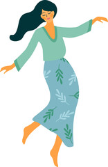 Woman dancing. Illustration