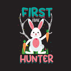 First time hunter T- shirt design / print Template
