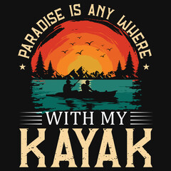 Kayaking tshirt design