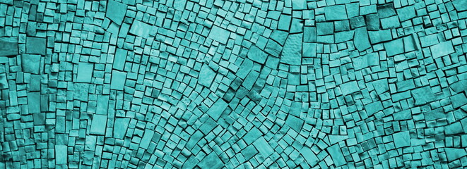 Hintergrund abstrakt in türkis und blau, Mosaik, Mosaiksteine	