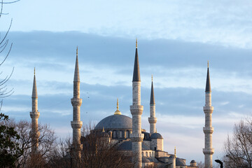 View of the Blue Mosque in Istanbul.