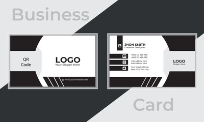 Double-sided creative business card design template.