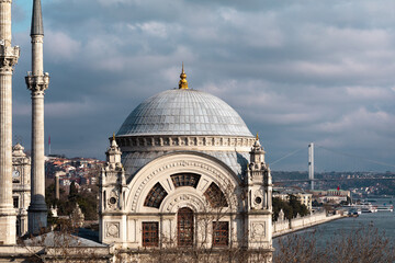 View at the Dolmabahce Mosque. 