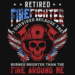 Firefighters tshirt design