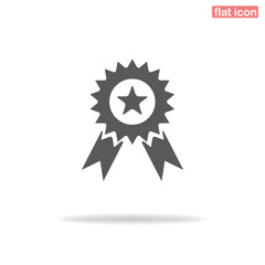 Simple vector icon of award, medal. Silhouette icon. Minimalistic style.
