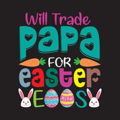 Happy Easter day papa T- shirt design