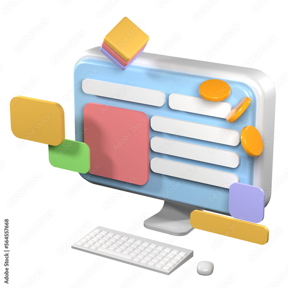 Poster cloud computing concept with folders isolate