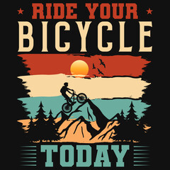 Mountain bike riding tshirt design