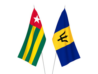 Barbados and Togolese Republic flags