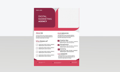 Creative Corporate & Business Flyer Brochure Template Design, abstract business flyer, vector template design.

