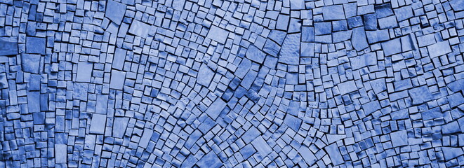 Hintergrund abstrakt in türkis und blau, Mosaik, Mosaiksteine	