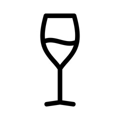 wine glasses icon or logo isolated sign symbol vector illustration - high quality black style vector icons
