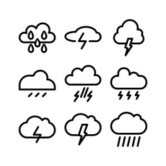 cloud icon or logo isolated sign symbol vector illustration - high quality black style vector icons