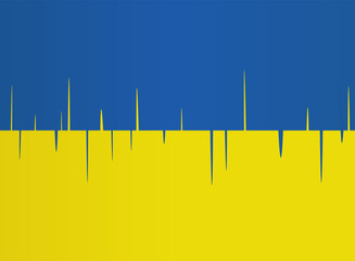 The national flag of Ukraine. Yellow and blue. Vector illustration