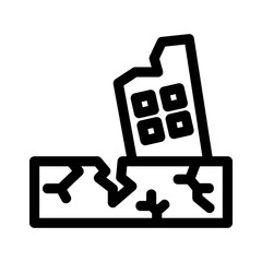 earthquake icon or logo isolated sign symbol vector illustration - high quality black style vector icons