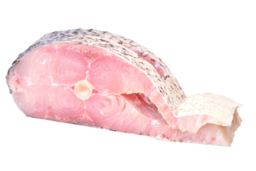 Fish carp steak isolated