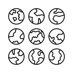 earth icon or logo isolated sign symbol vector illustration - high quality black style vector icons