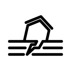 earthquake icon or logo isolated sign symbol vector illustration - high quality black style vector icons