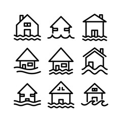 flood icon or logo isolated sign symbol vector illustration - high quality black style vector icons