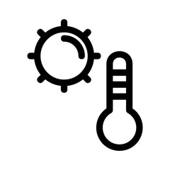 hot weather icon or logo isolated sign symbol vector illustration - high quality black style vector icons