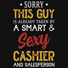Cashier's typographic tshirt design