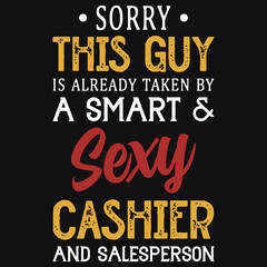 Fototapeta premium Cashier's typographic tshirt design