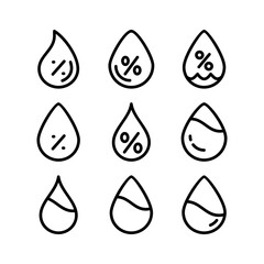 humidity icon or logo isolated sign symbol vector illustration - high quality black style vector icons