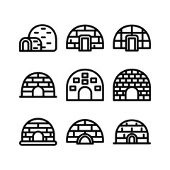 igloo icon or logo isolated sign symbol vector illustration - high quality black style vector icons - obrazy, fototapety, plakaty