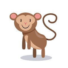 monkey cartoon character vector illustration

