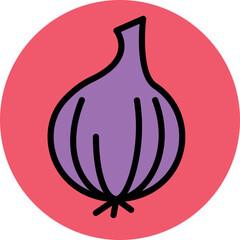 Onion Vector Icon
