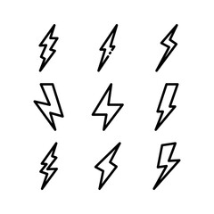 lightning icon or logo isolated sign symbol vector illustration - high quality black style vector icons