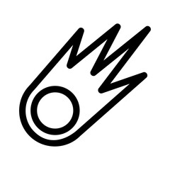 meteor icon or logo isolated sign symbol vector illustration - high quality black style vector icons