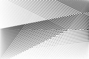 Fototapeta na wymiar abstract halftone lines background, creative geometric dynamic pattern, vector modern design black and white texture