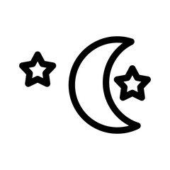 moon and stars icon or logo isolated sign symbol vector illustration - high quality black style vector icons