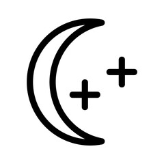 Fototapeta premium moon and stars icon or logo isolated sign symbol vector illustration - high quality black style vector icons